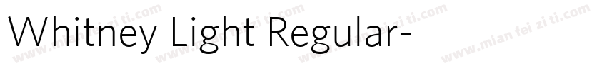 Whitney Light Regular字体转换